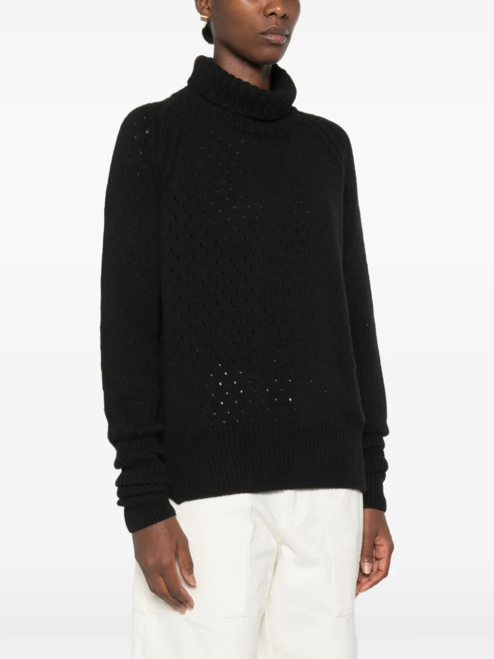Ermanno Scervino Gebreide coltrui met geperforeerde details Zwart