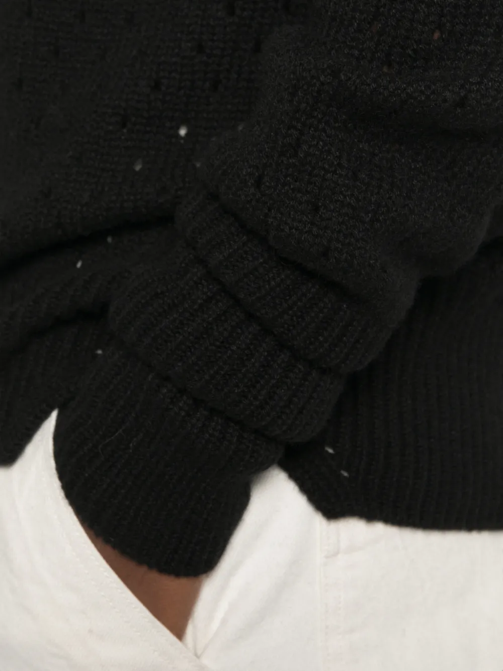 Ermanno Scervino Gebreide coltrui met geperforeerde details Zwart