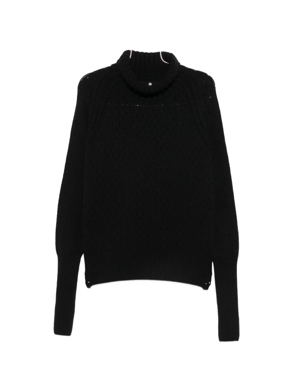 Ermanno Scervino perforated-knit roll-neck sweater - Schwarz