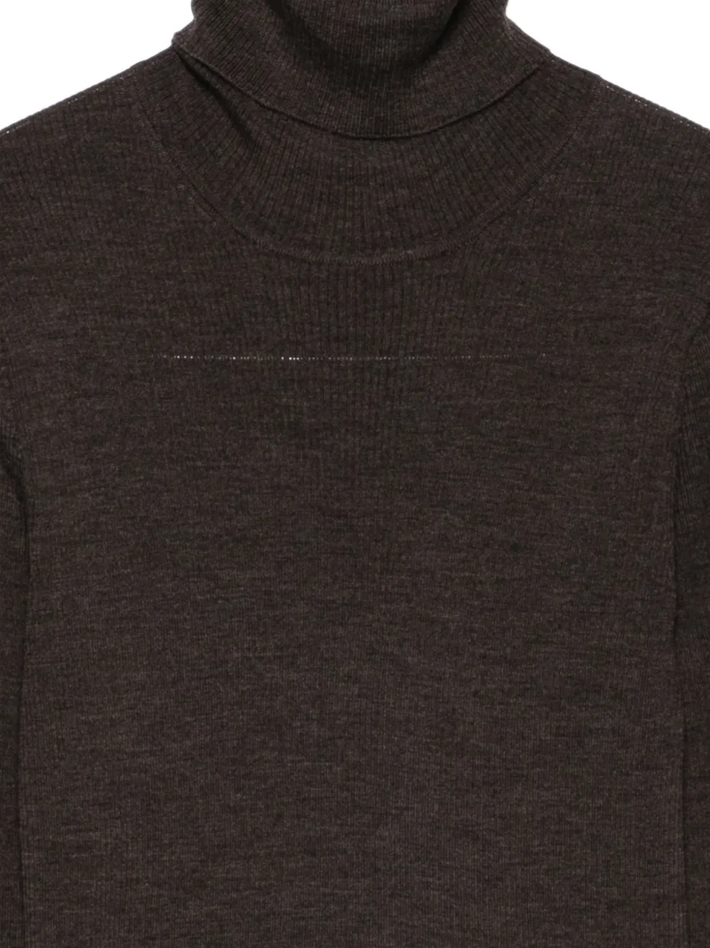P.A.R.O.S.H. Wollen gebreid vest met col Bruin