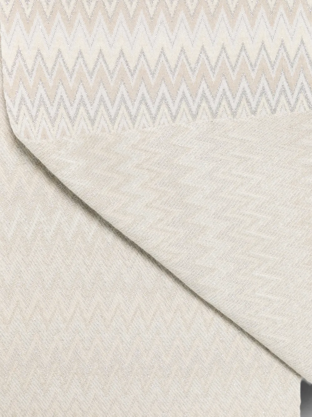 Missoni Kids Wollen sjaal met zigzagpatroon Beige