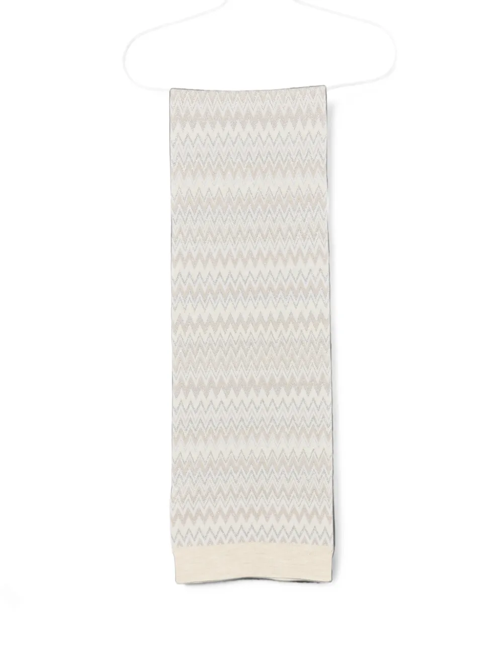 Missoni Kids zigzag wool scarf - Nude