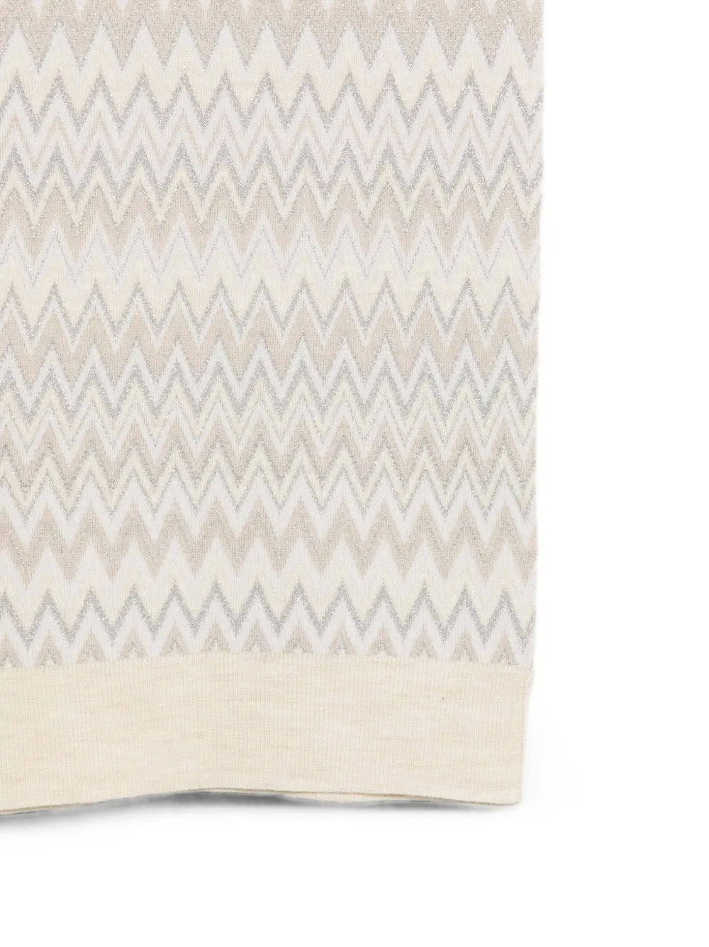 Missoni Kids Wollen sjaal met zigzagpatroon Beige
