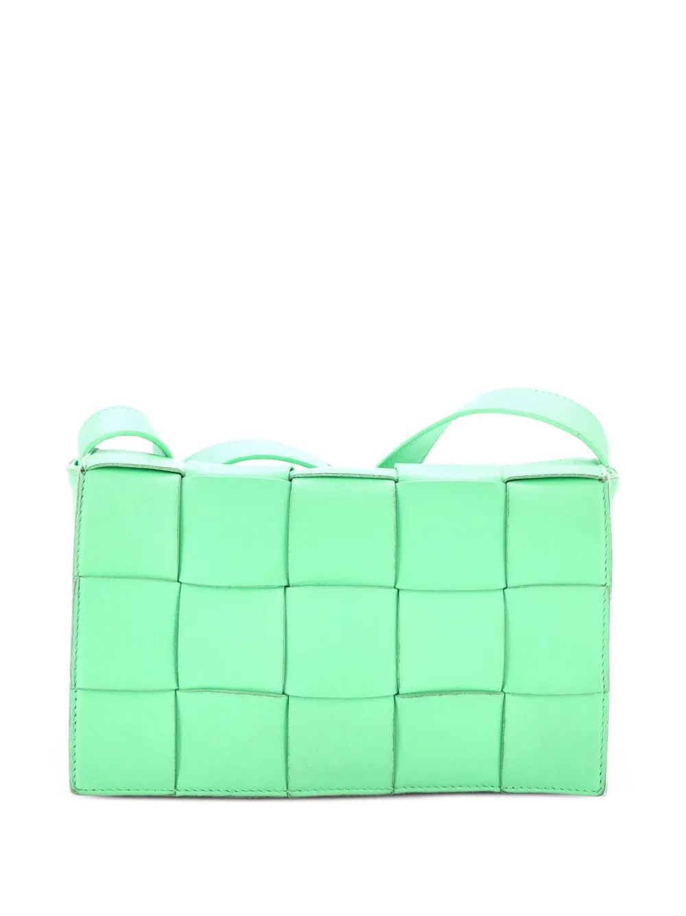 Bottega Veneta Pre-Owned Cassette Maxi Intrecciato Leather crossbody bag - Verde