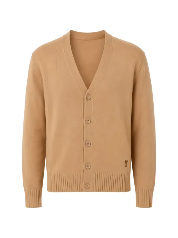 AMI Paris Ami De Coeur Cardigan | ブラウン | FARFETCH JP