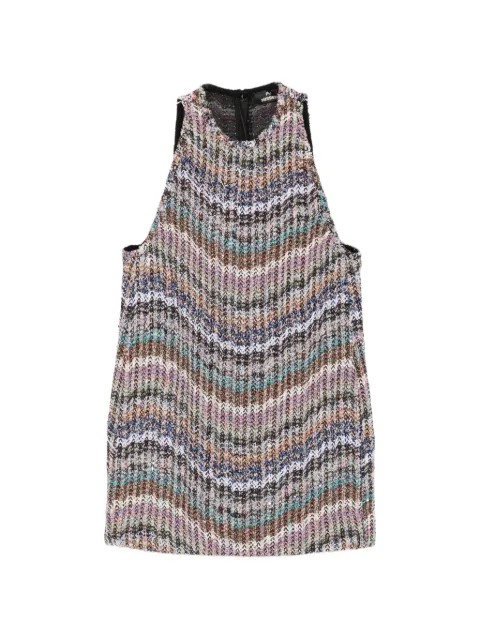 Missoni vestido corto tejido en chevron con lentejuelas