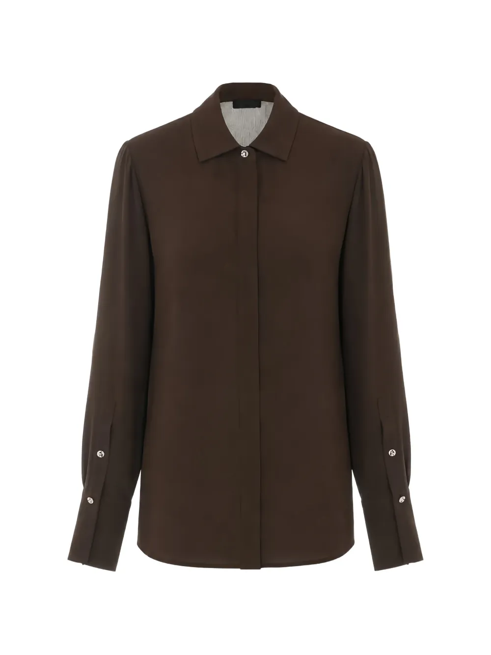 LIU JO button-cuff shirt - Marrone
