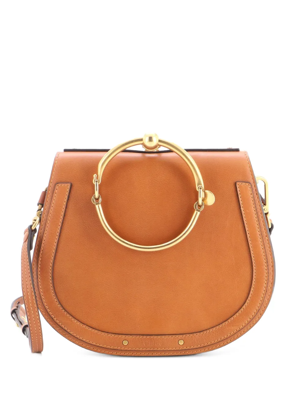 Chloé Pre-Owned Nile Leather Medium crossbody bag - Marrone