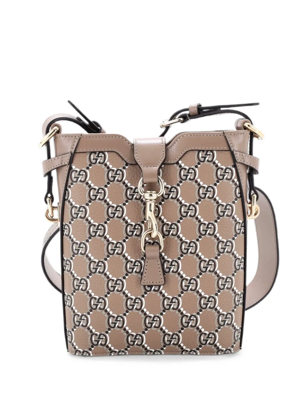 Gucci Pre-Owned Bucket GG Shadow Leather Mini shoulder bag - Braun
