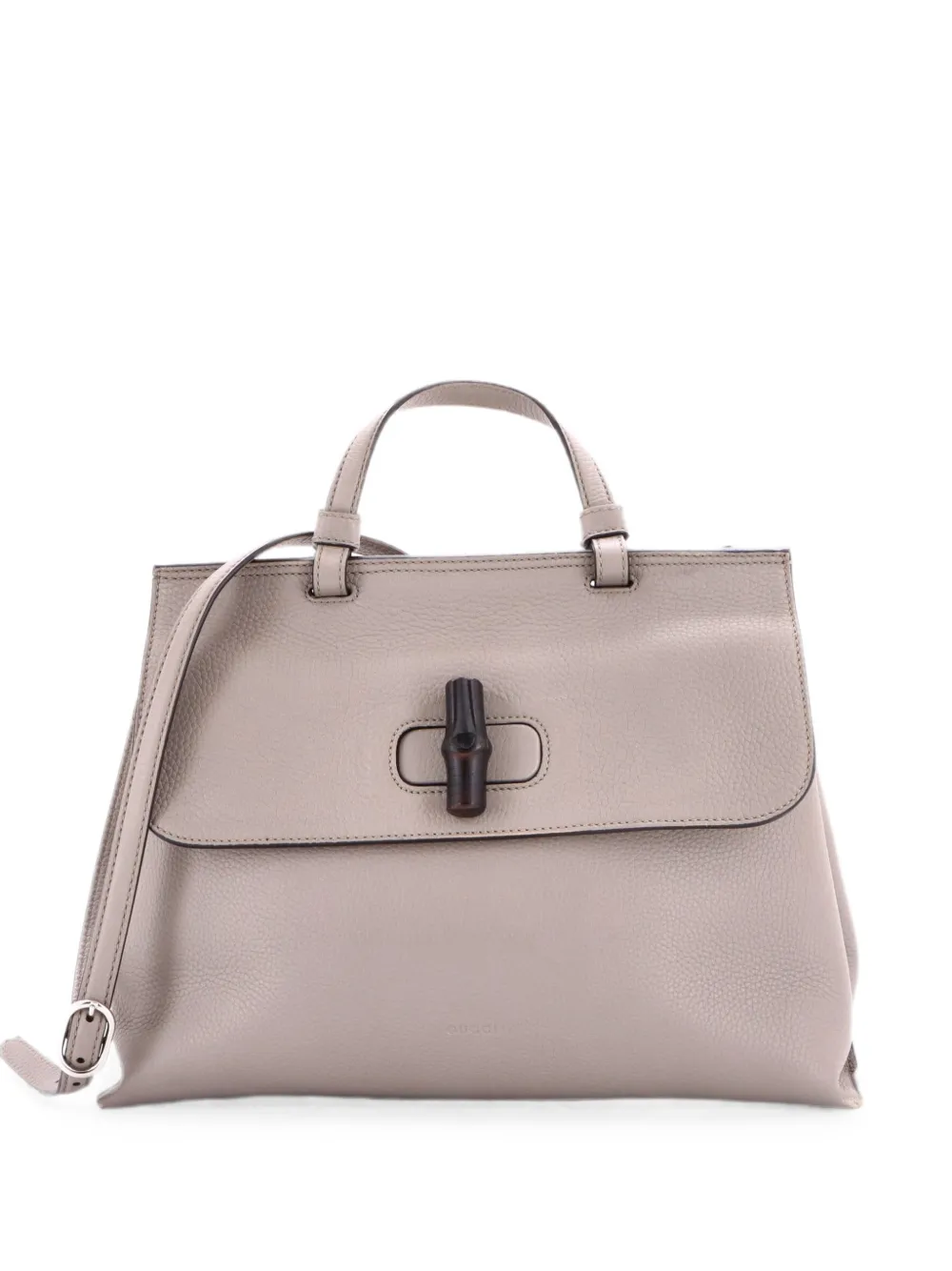 Gucci Pre-Owned Bamboo Daily Top Handle Bag Leather Medium satchel - Grau