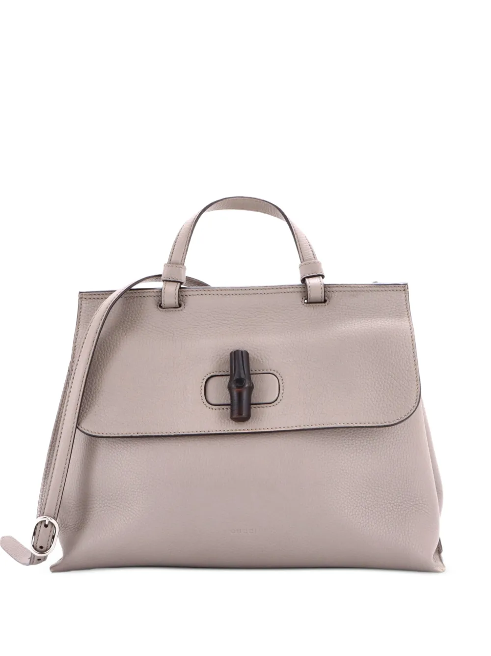 Gucci Pre-Owned Bamboo Daily Top Handle Bag Leather Medium satchel - Grigio