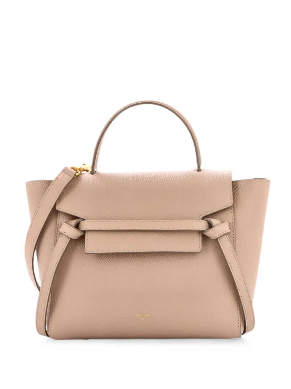 Celine Pre-Owned Belt Bag Textured Leather Micro satchel - Nude