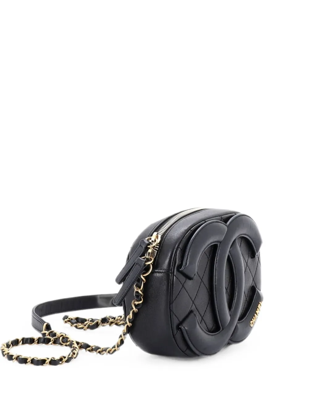 CHANEL Pre-Owned Coco Midnight Camera Case Quilted Lambskin Small crossbody bag - Nero
