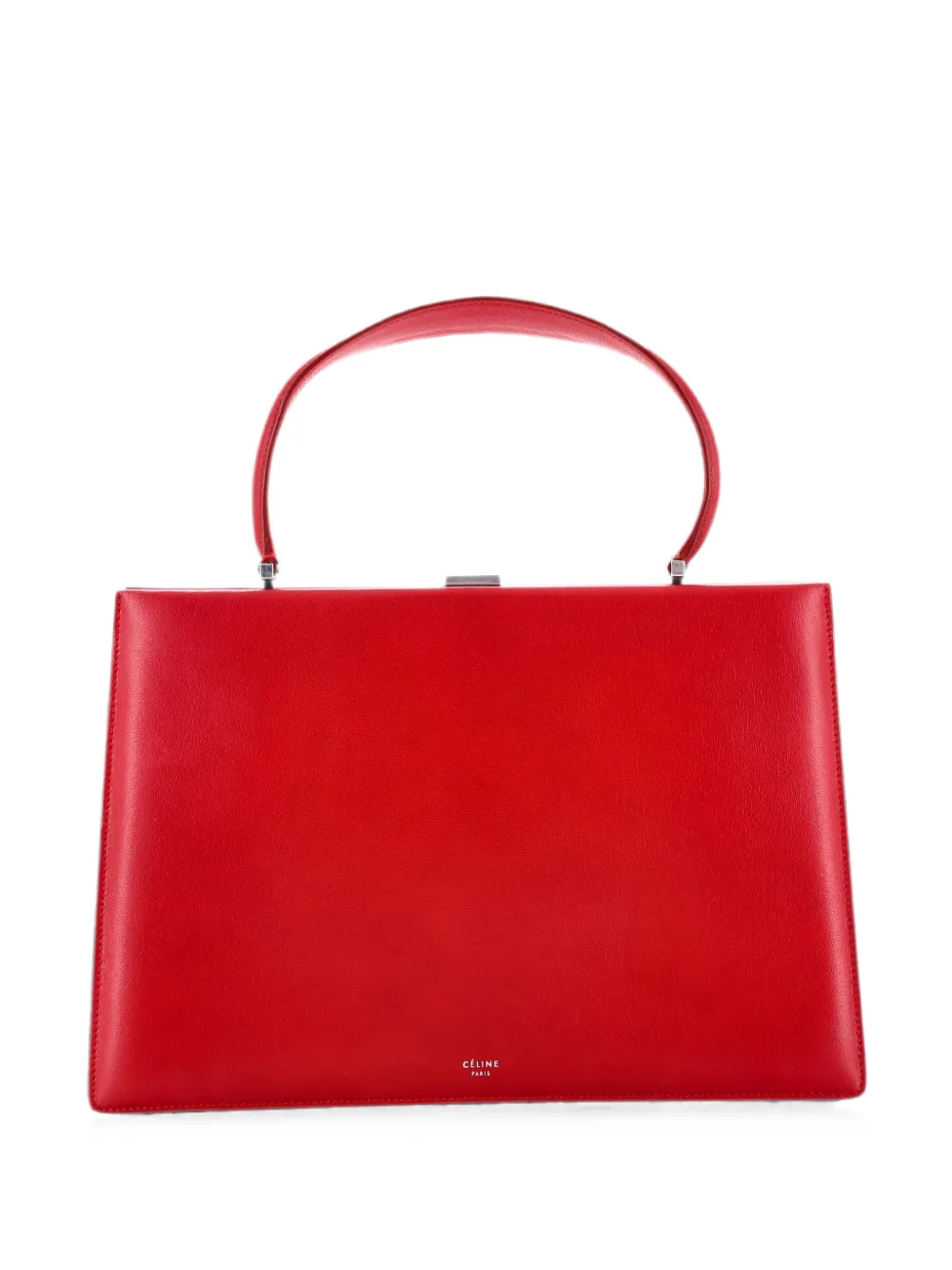 Celine Pre-Owned Clasp Top Handle Bag Leather Medium satchel - Rot