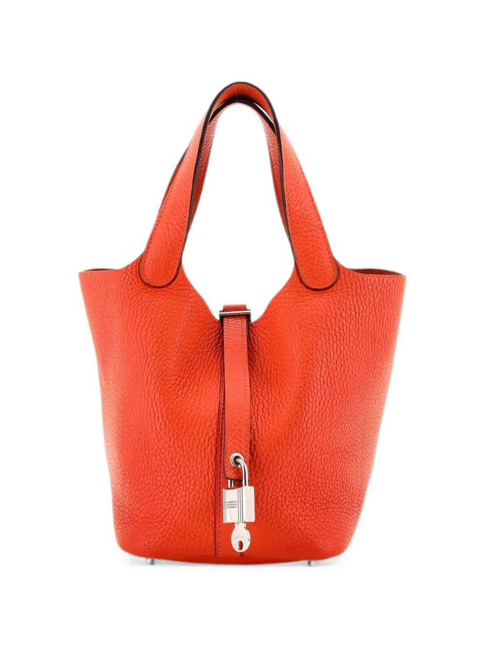 Hermès Pre-Owned Picotin Lock Bag Clemence PM bucket bag - Arancione