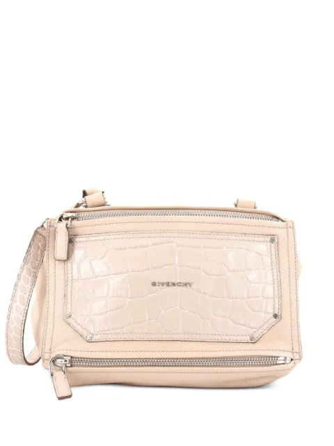 Givenchy Pre-Owned bolsa satchel Pandora mediana de piel con efecto de piel de cocodrilo en relieve