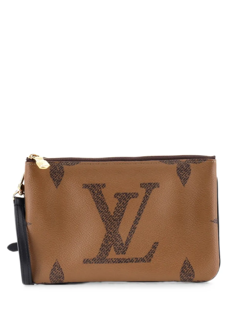 Louis Vuitton Pre-Owned Double Zip Pochette Reverse Monogram Giant clutch bag - Braun