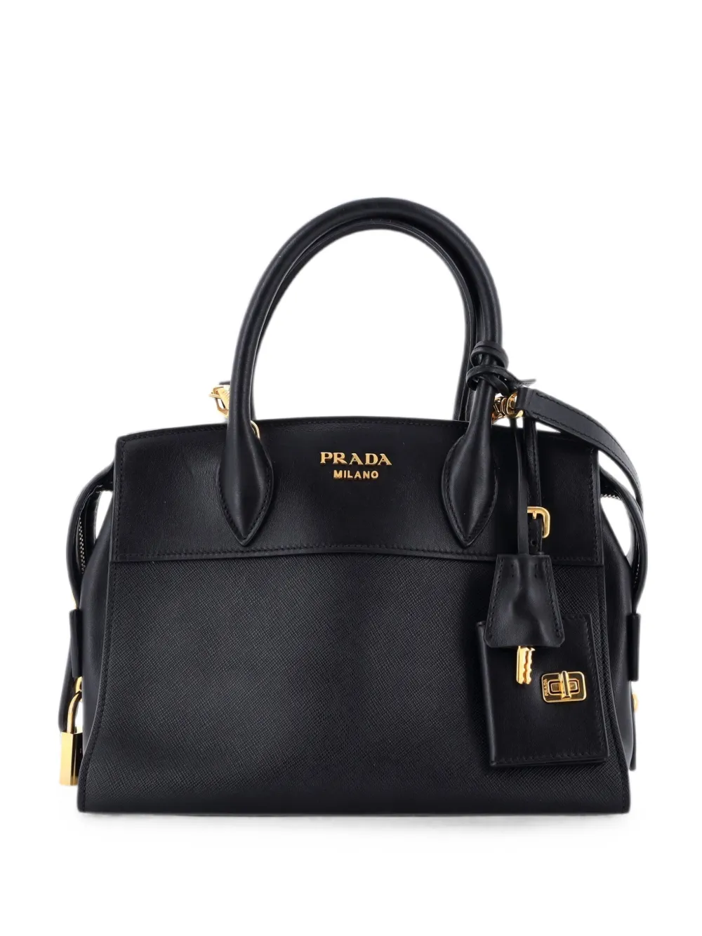 Prada Pre-Owned Esplanade Tote Saffiano with City Calf Small satchel - Schwarz