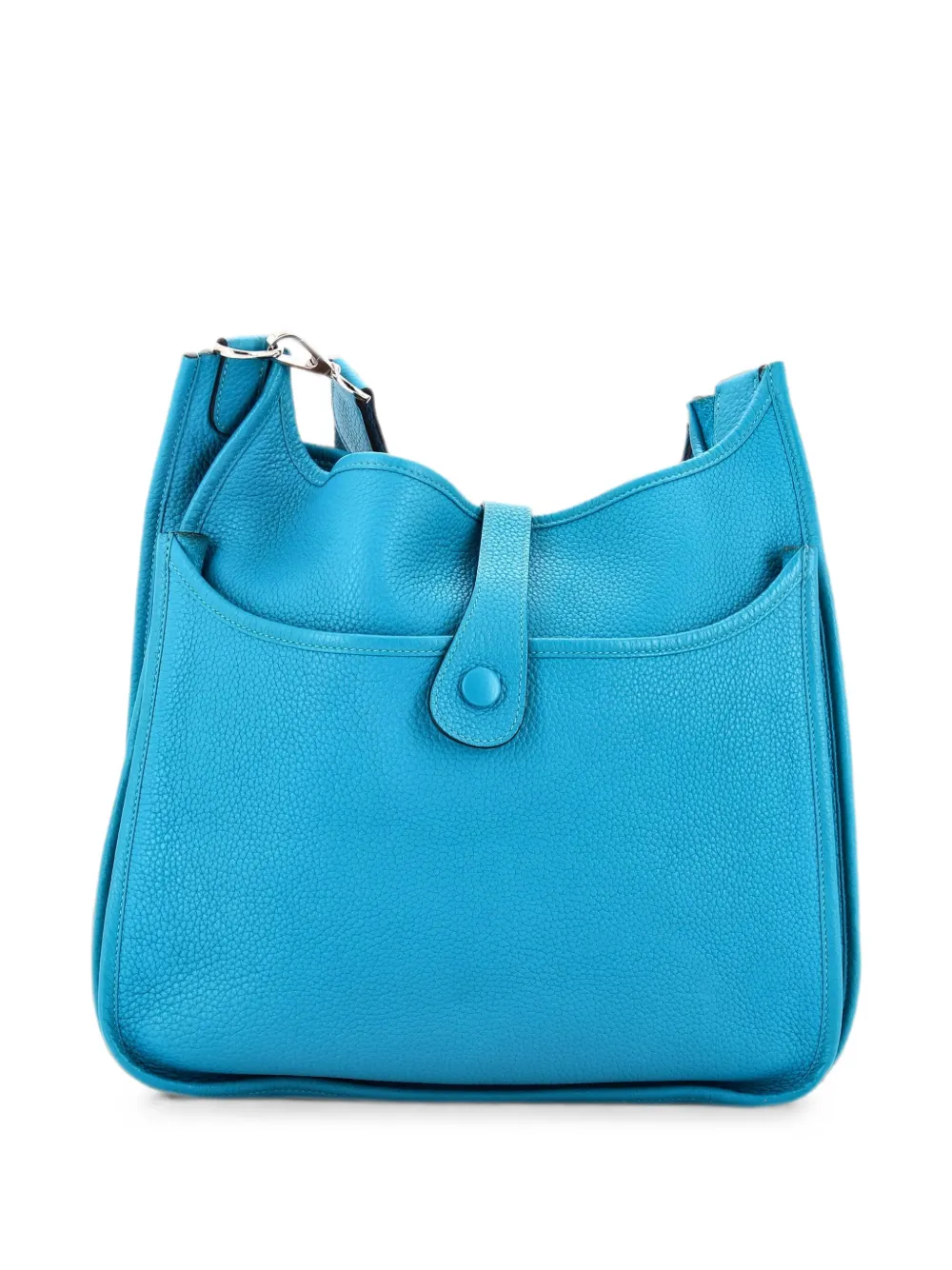 Hermès Pre-owned Evelyne Bag Gen III Clemence GM Crossbody Bag in Blue, view 2