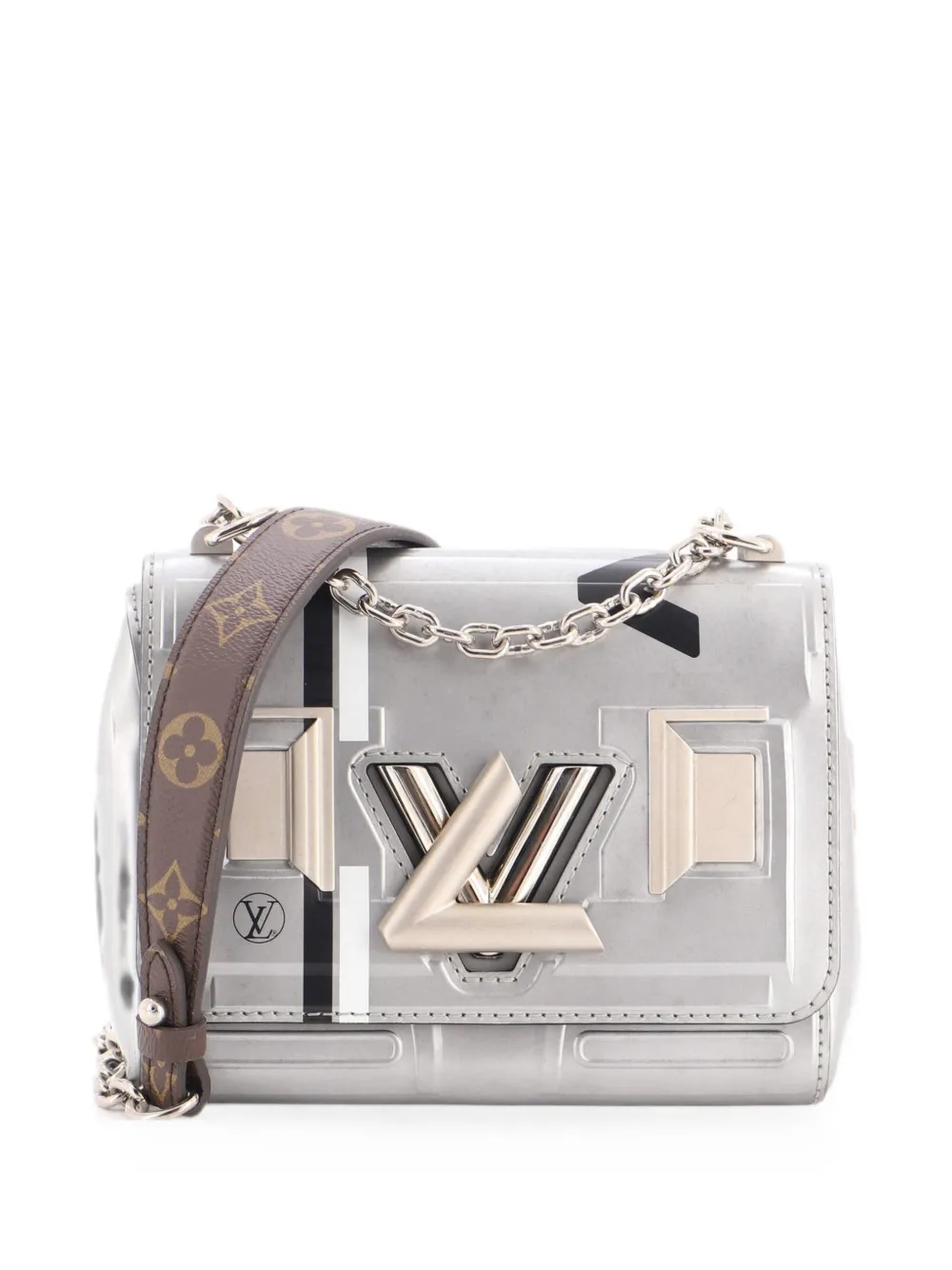 Louis Vuitton Pre-Owned Twist Handbag Limited Edition Embossed Epi Space Leather PM shoulder bag - Argento