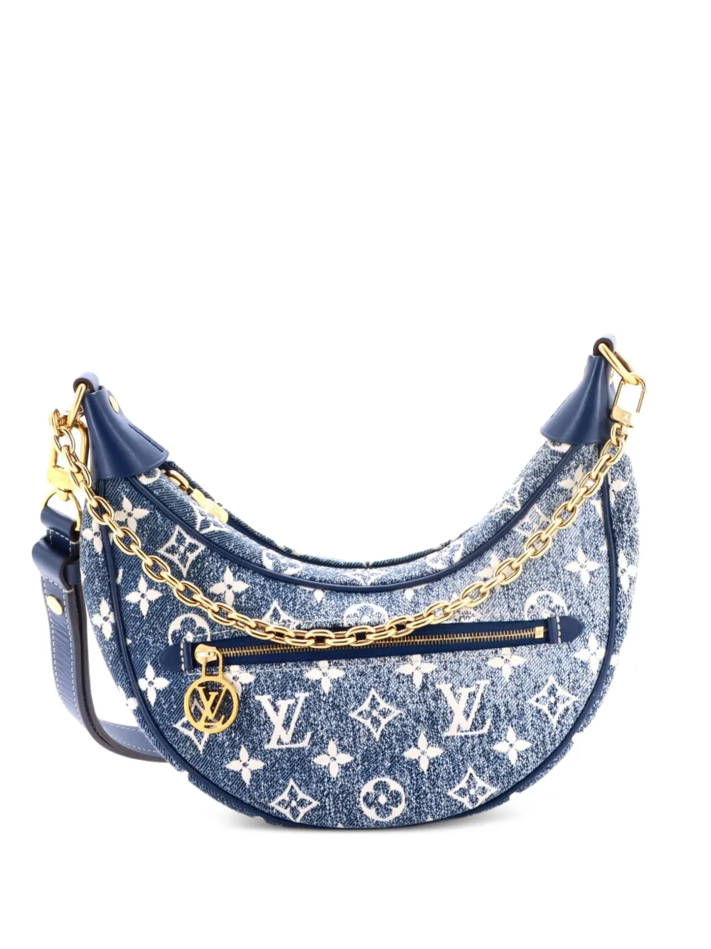 Louis Vuitton Pre-Owned Loop Handbag Monogram Jacquard Denim hobo bag - Blue