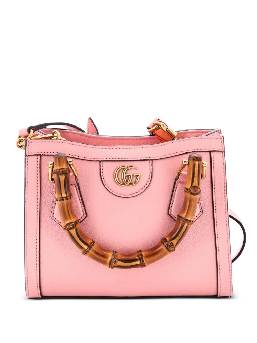Gucci Pre-Owned Diana NM Bamboo Handle Tote Leather Mini crossbody bag - Rosa