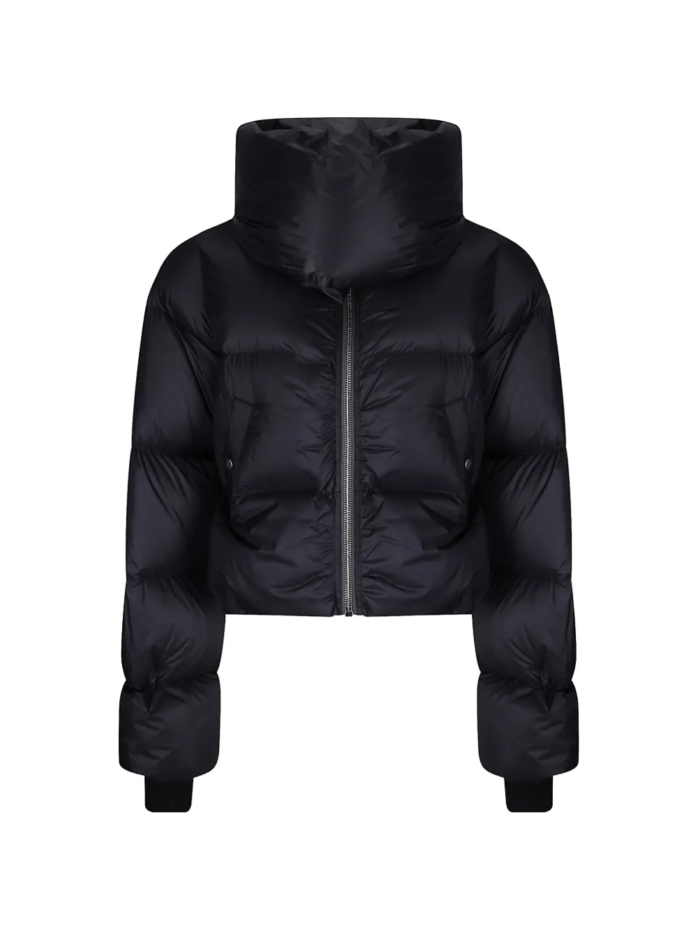 Rick Owens funnel-neck cropped puffer jacket - Nero