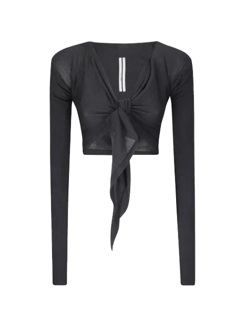 Rick Owens cropped wrap-front blouse