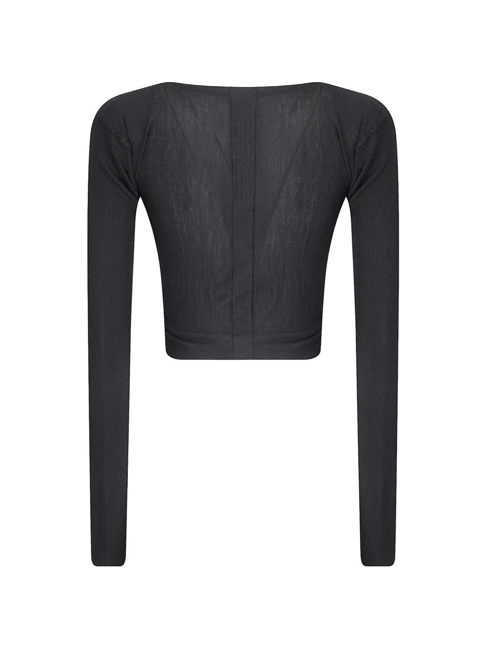 Rick Owens Cropped blouse met gewikkelde voorkant Zwart