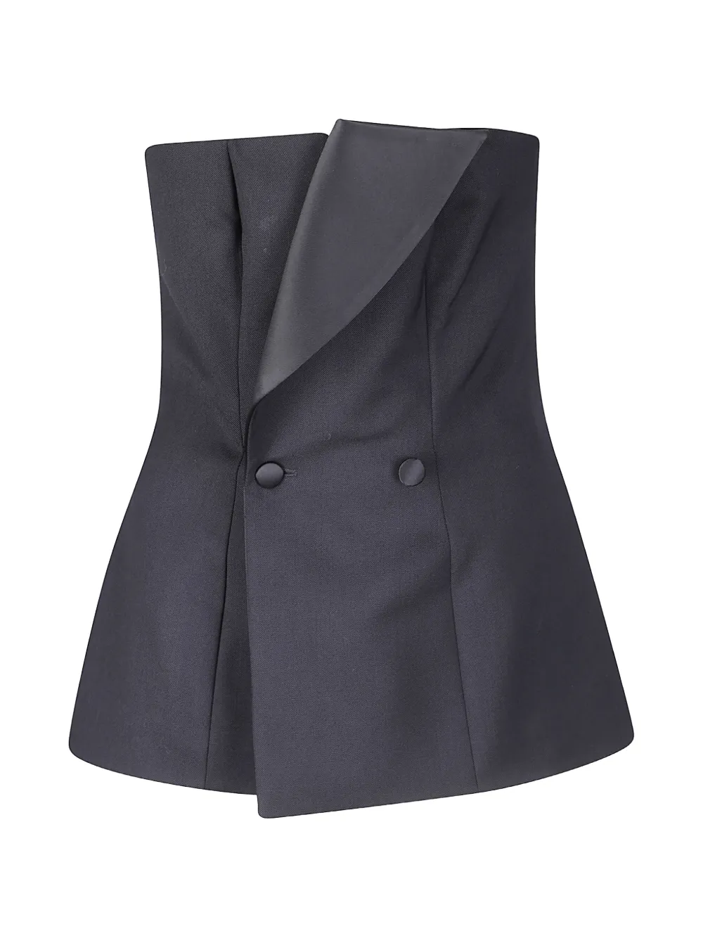 P.A.R.O.S.H. double-breasted strapless top - Nero