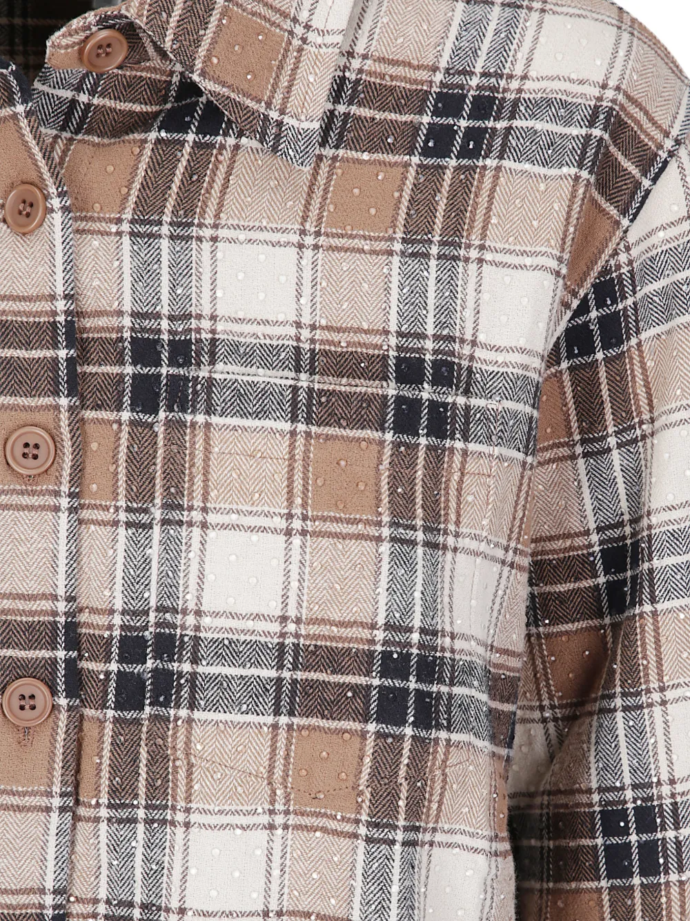 P.A.R.O.S.H. Geruit blouse Bruin