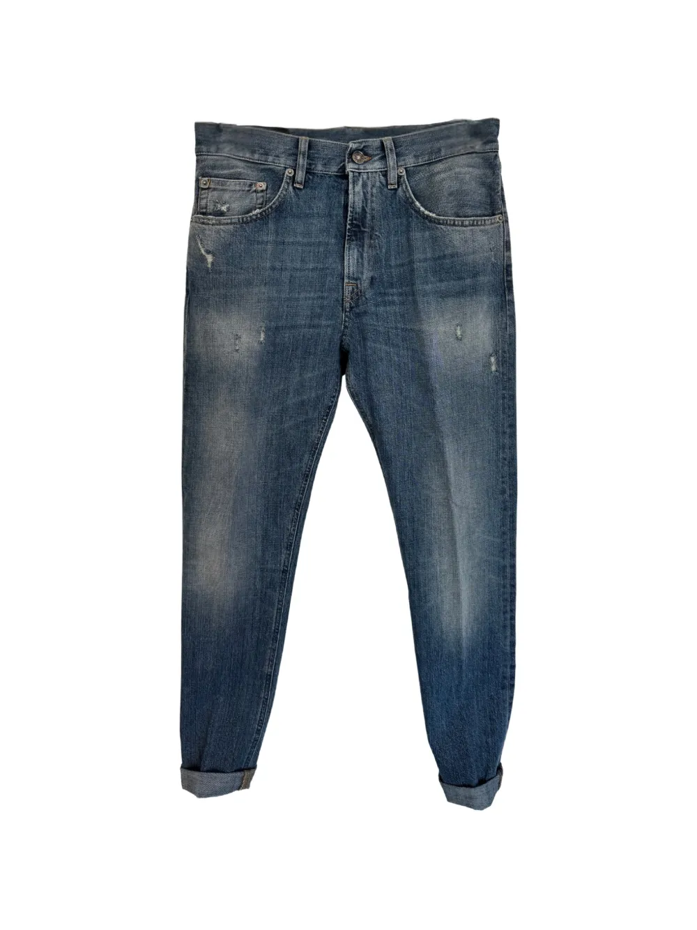 DONDUP distressed-effect tapered jeans - Blau
