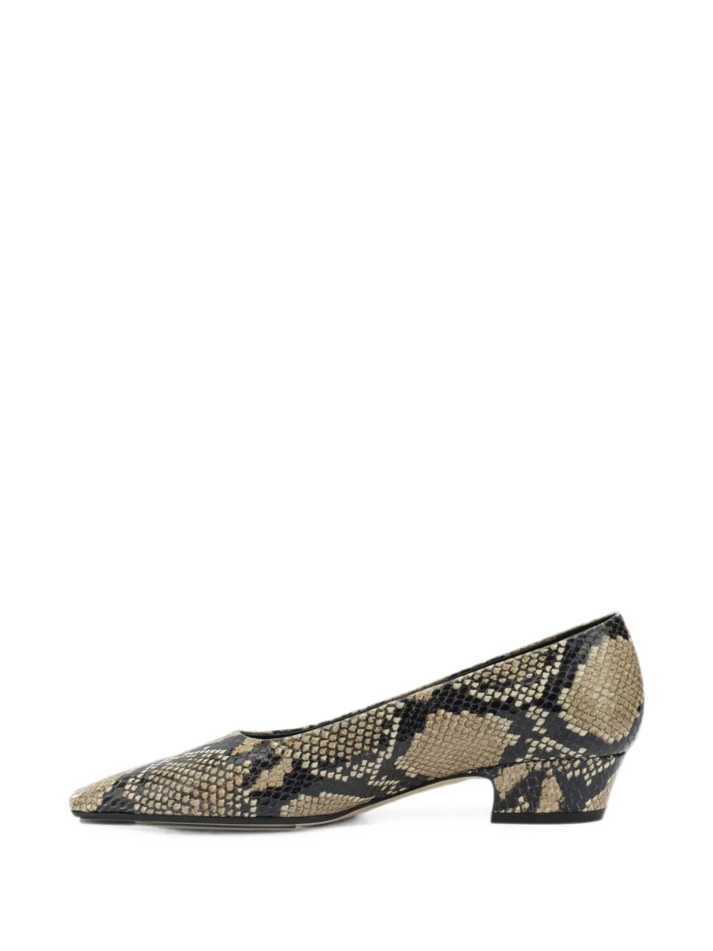 Aeyde Rory leren pumps met slangen-effect Beige