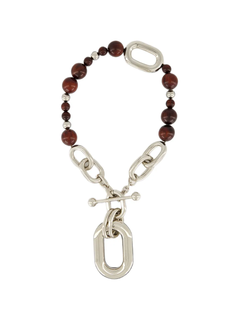 Rabanne Beaded Chain-link Necklace In Multi