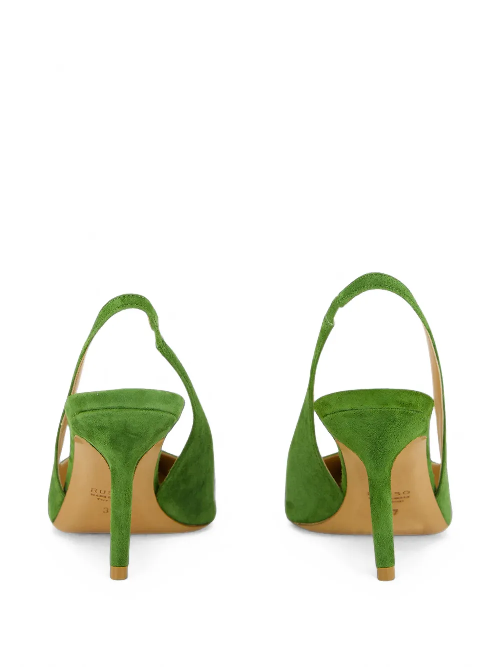 Francesco Russo suede slingback pumps Groen