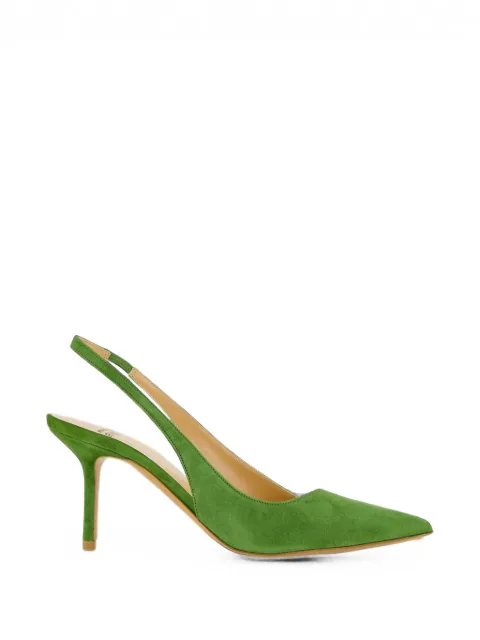 Francesco Russo suede slingback pumps