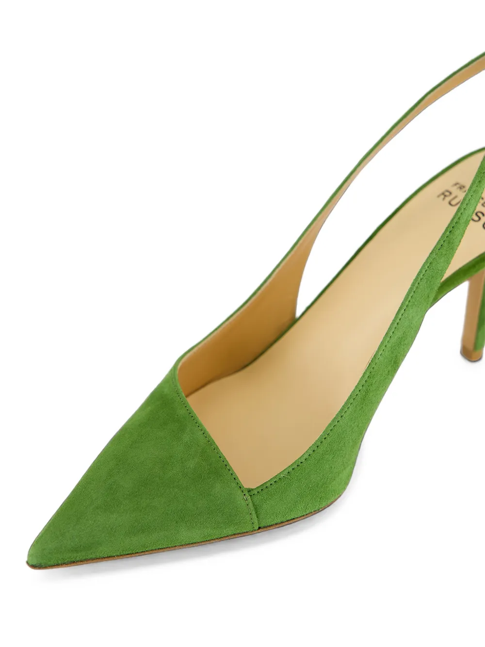 Francesco Russo suede slingback pumps Groen