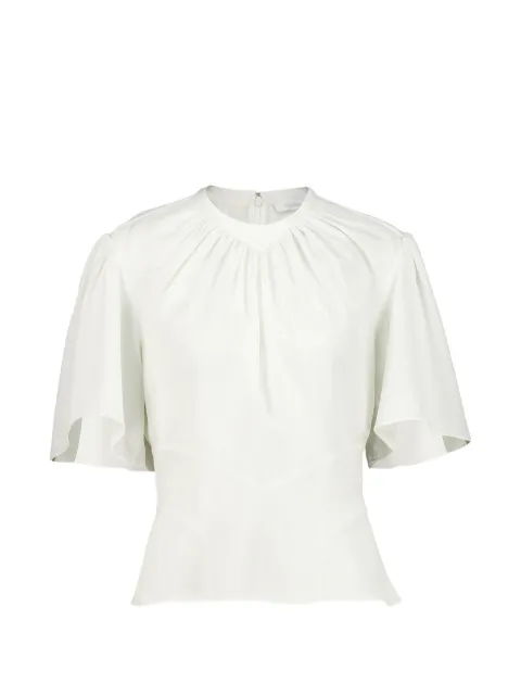 Rabanne gathered flared-sleeve top