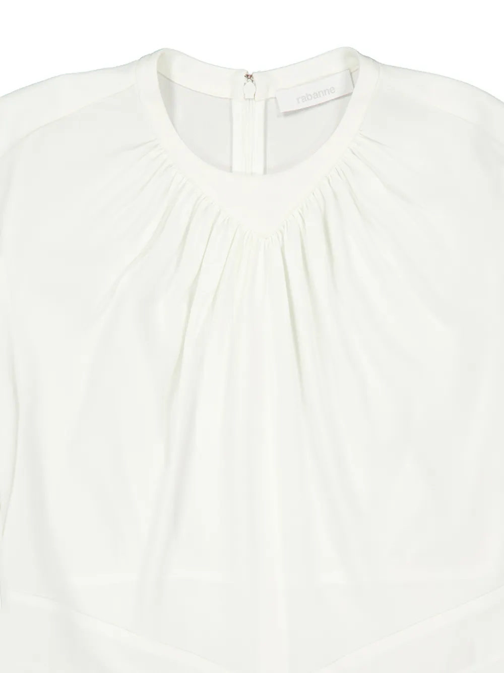 Rabanne Gesmockte top met flared mouwen Wit
