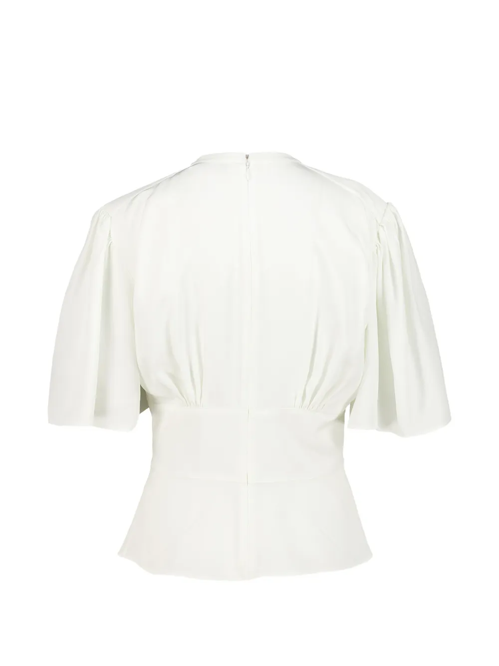 Rabanne Gesmockte top met flared mouwen Wit