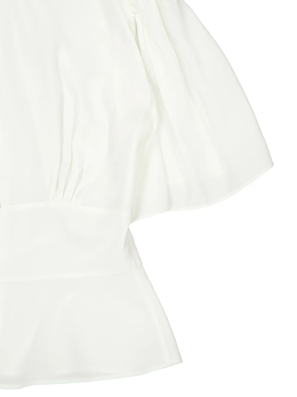 Rabanne Gesmockte top met flared mouwen Wit