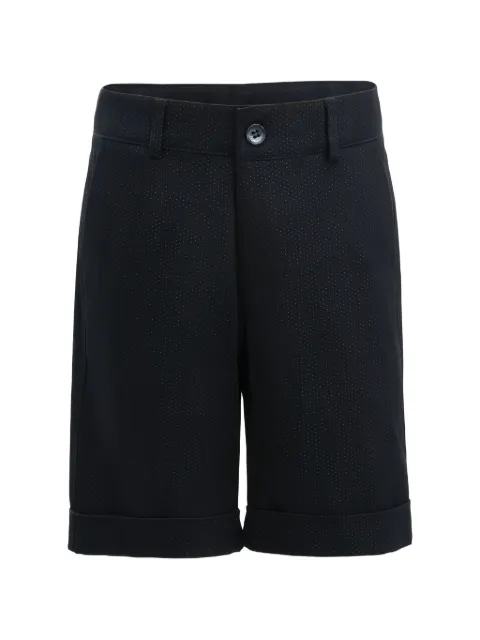 Moustache polka-dot turn-up shorts