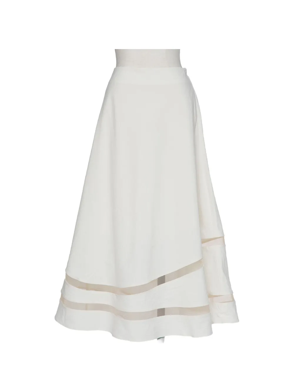 Muller Of Yoshiokubo Jellyfish panelled A-line midi skirt - Nude