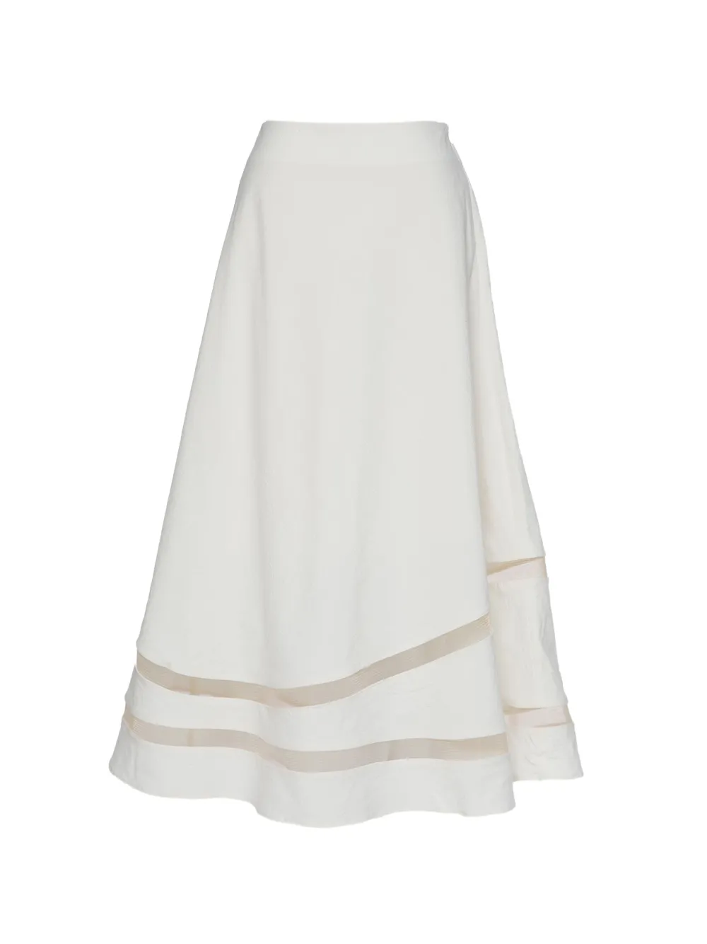 Muller Of Yoshiokubo Jellyfish panelled A-line midi skirt - Toni neutri