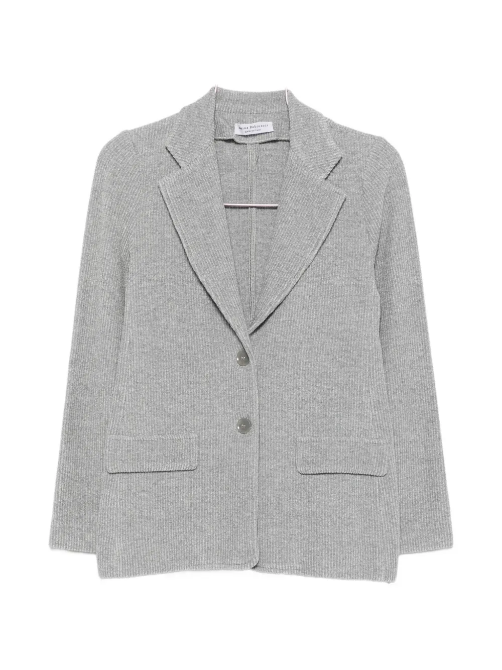 Amina Rubinacci Voltaire ribbed-knit blazer - Grau