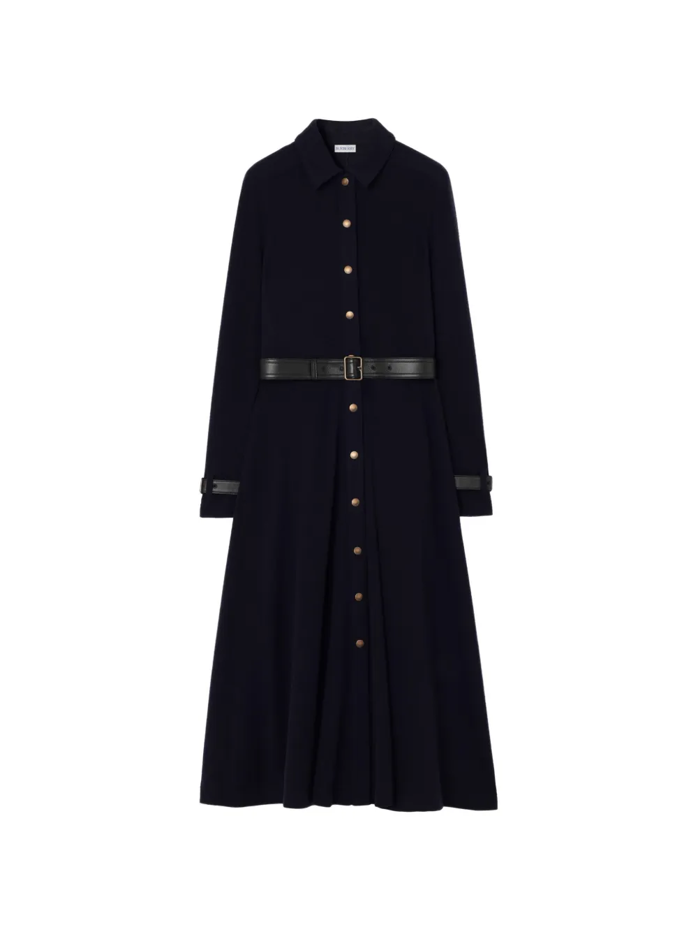 Burberry robe-chemise en laine - Bleu