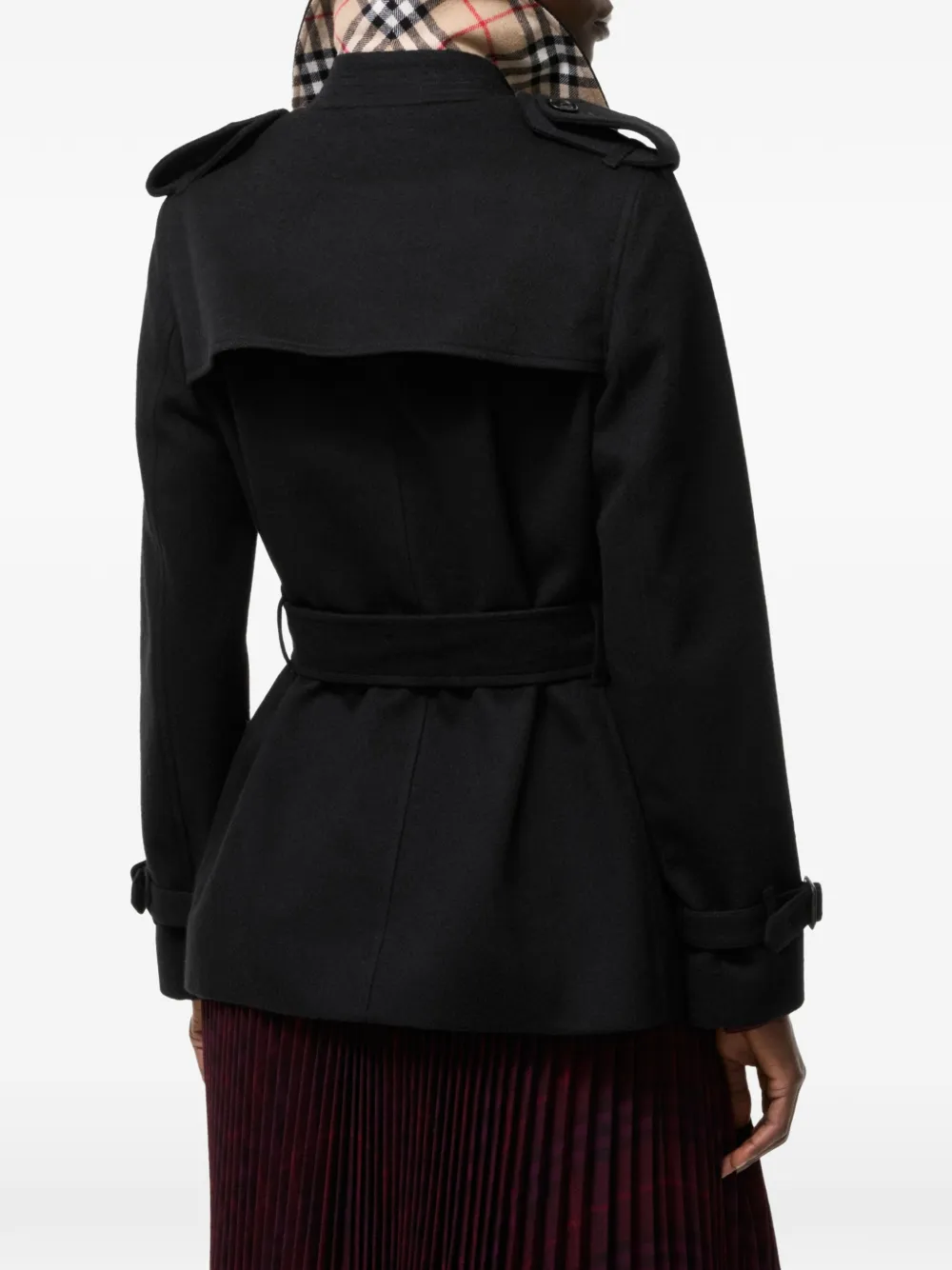 Burberry Kasjmier Kensington trenchcoat Zwart