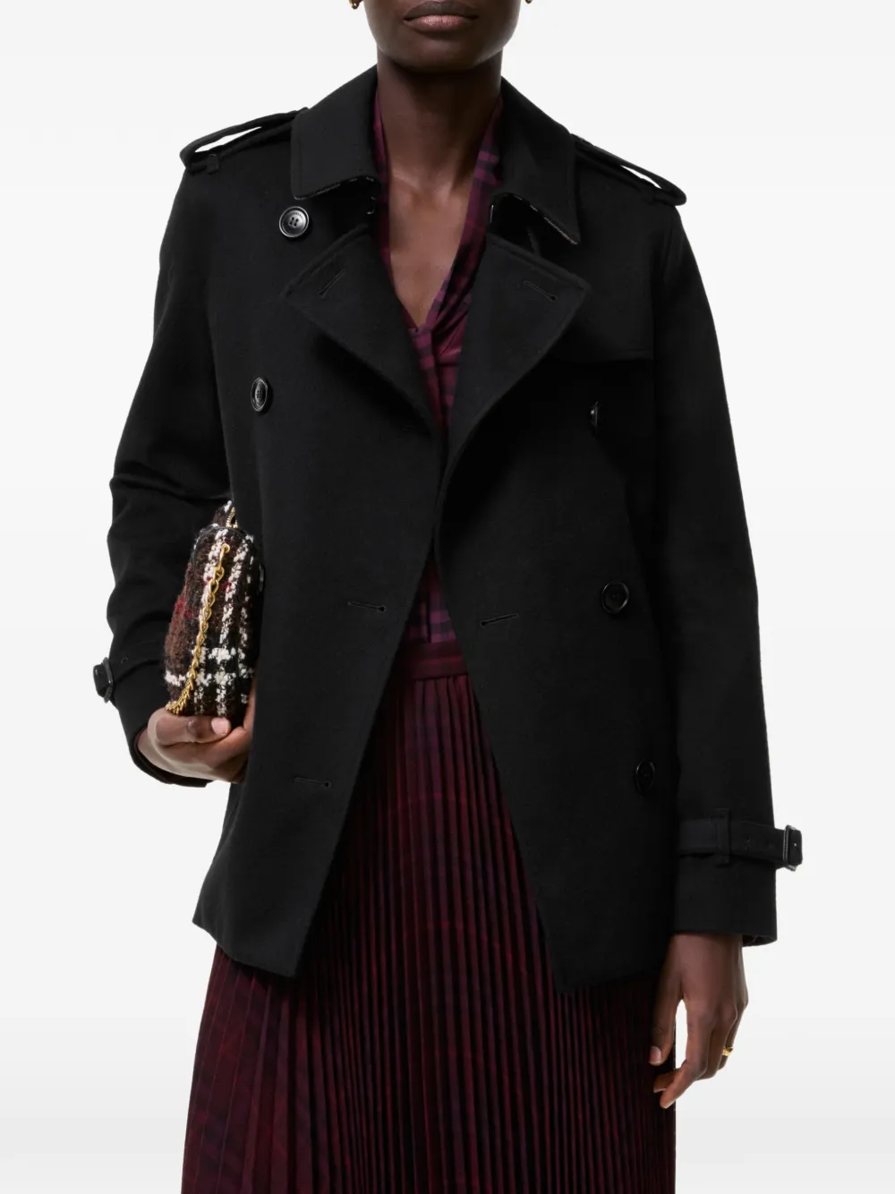 Burberry Kasjmier Kensington trenchcoat Zwart