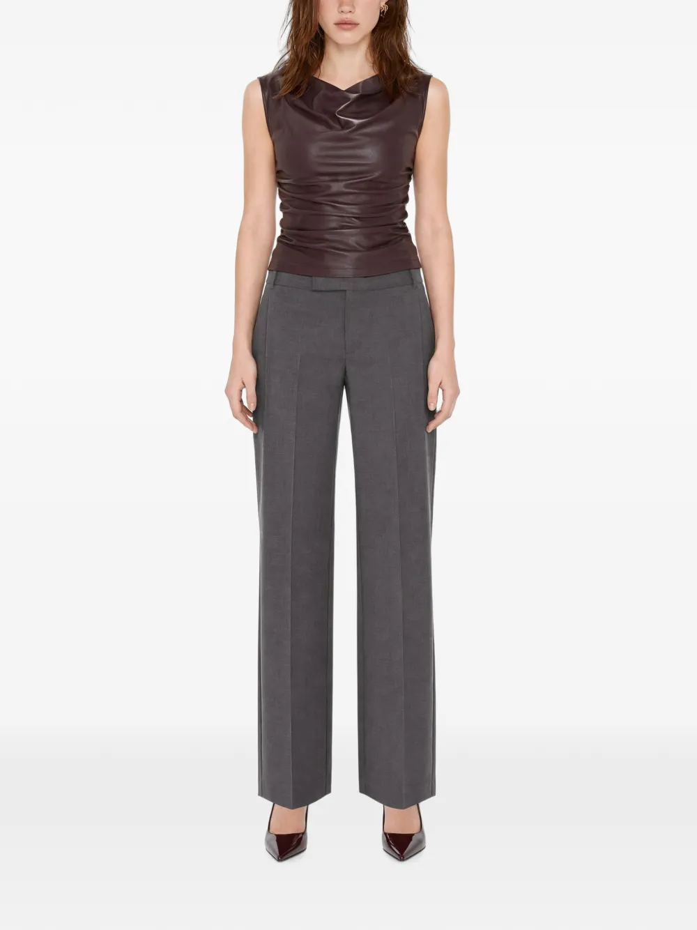 Patrizia Pepe Geplooide pantalon Grijs