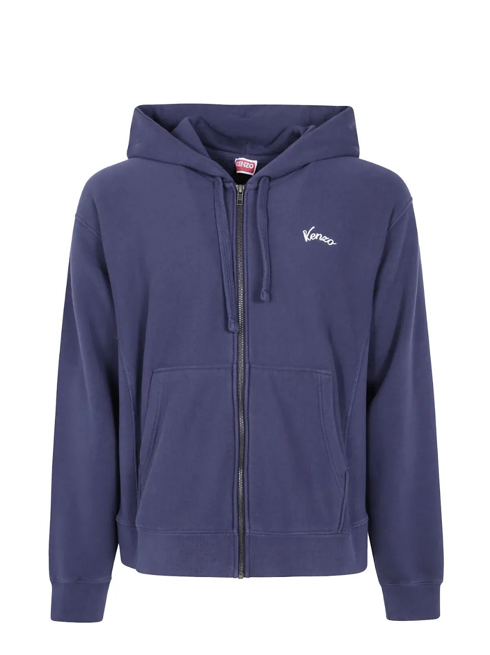 Kenzo graphic-print zip-up hoodie - Blue